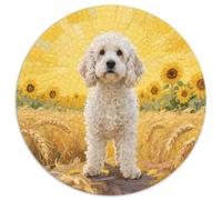 Puli 1000 Piece Round Puzzles For Adults And Kids Cute Dog Jigsaw Puzzles Creative Unique Challenge Games Family Game 1000pcs (67.5x67.5cm)