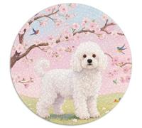 Puli 1000 Piece Round Puzzles For Adults And Kids Cute Dog Jigsaw Puzzles Creative Unique Challenge Games Stress Reliever Difficult Challenge 1000pcs (67.5x67.5cm)
