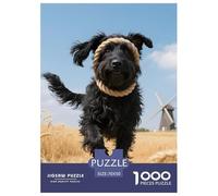 Puli 1000 Pieces Jigsaw Puzzle Gift Adults Relax Entertainment Pet Dog Poster Included Durable 70x50cm/1000pcs