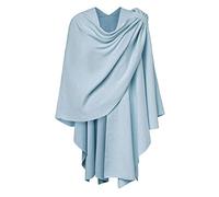 PULI Womens Cross Front Shawl Wraps Elegant Ponchos Finely Draped Knitted Cape Cardigan for Evening Dress Wedding Shawls