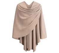 PULI Womens Cross Front Shawl Wraps Elegant ponchos Finely Draped Knitted Cape Cardigan For Evening dress Wedding Shawls