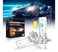 Pulilang H7 Led Headlight Bulb,16000LM 6500K Led H7 Headlight Bulb Canbus Error Free,for Halogen and Xenon Auto Lamps,No Adapter Required,2PCS