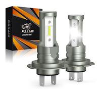 Pulilang H7 LED Headlight Bulbs, 55W 12000LM 6500K White 300% Brighter LED H7 Car Low/High Beam Lamps, Anti Error Canbus, 1:1 Size Non Polarity, Replaces for Car or Moto Halogen Headlamps, 2PCS