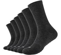 PULIOU Mens Outdoor Hiking Socks, Moisture Wicking Breathable Walking Socks for Men and Women, Thick Cushion Anti Blister Cotton Sports Sock for Running Trainer Cycling 6-8 9-12 (5 Pairs/6 Pairs)