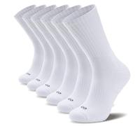 PULIOU Mens Outdoor Hiking Socks, Moisture Wicking Breathable Walking Socks for Men and Women, Thick Cushion Anti Blister Cotton Sports Sock for Running Trainer Cycling 6-8 9-12 (5 Pairs/6 Pairs)