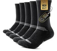 PULIOU Mens Socks Thermal Warm Winter,Cotton Wicking Cushion,Hiking Trekking Walking,Multipack socks,5 Pairs