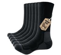 PULIOU Merino Socks Thermal Socks Men Women Hiking Socks Thick Merino Wool Outdoor Trekking Socks Anti-Blisters Work Socks Winter Socks 3 Pairs, black, 39-42