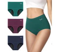PULIOU Period Pants Leakproof Extra Protection Period Underwear Washable High waisted Heavy Flow Postpartum Underwear Menstrual Knickers Pack of 3