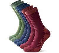 PULIOU Socks for Men Women, Lightweight Merino Wool Hiking Socks Moisture Wicking Breathable Cushion Socks for Walking Running Outdoor, Multipack,3 pairs