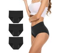 PULIOU Women Period Pants High waisted Heavy Flow Postpartum Underwear Leakproof Menstrual Knickers Extra Protection Pack of 3