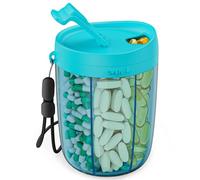 PULIV Large Pill Bottle Organizer Anti-Mix Design, 6 Slots, 20 Labels