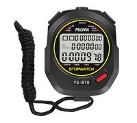 PULIVIA Stopwatch Sports Timer 10 Laps/Splits Digital Stop watch with Recall Countdown Timer Clock Alarm Calendar, Large Display Stop watch for Sports Coaches