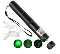 PULKIRR Long-Range Green Light Flashlight, (Built-in USB Charging), Starry Sky, Pattern, Presentation and Outdoor
