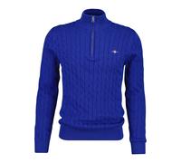 Pull 1/2 Zip Cable Knit Gant Bleu M