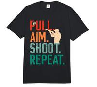 Pull Aim Shoot Repeat Trap Sporting Clay Trap Shooting Comfort Colors Adult Heavyweight T-Shirt