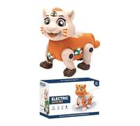 Pull-Along Animal Toy - Tiger Dinosaur Crocodile, Light Music Walker, Educational Moving Pet | Durable Lightweight Construction Feature, Engaging Sound And Motion Feature Product Learning Fun Imaginat