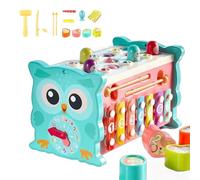 Pull Along Car Xylophone Kids Percussion Instruments Early Educational Toy Fishing Matching Game Educational Gift Xylophone