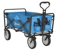 Pull Along Cart Folding Cargo Wagon Trailer Trolley For Beach Garden w/ Handle