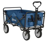 Pull Along Cart Folding Cargo Wagon Trailer Trolley For Beach Garden w/ Handle
