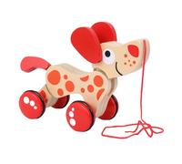 Pull Along Puppy Toy - Wooden Walking Playmate, Rolling Wheels, Development Activity Companion | String Guided Toy Encouraging Movement Confidence Imagination Exploration Early Learning Stages