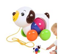Pull Along Puppy - Wooden Pull Toy, Toddlerrr Walking Toy | Developmental Dog Toys, Encourage Hand Eye Coordination, Interactive Play, Encourages Active Fun For Children