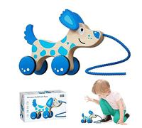 Pull Along Toy,Dog Push and Pull Along Toys for Baby Boys and Girls, Walker Wooden Toys,First Birthday Gifts for Kids Children