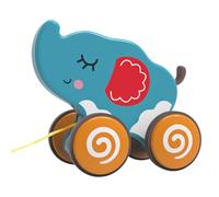 Pull Along Toy for 1 Year Old - Cute Push Pull Toy in Animal Shape - Early Educational Toy with Rubber Wheels, Interactive Pull Toy, Stimulates Imagination