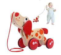 Pull Along Walking Toy - Puppy Pulls Alongs Developmental Push Toys with String, Interactive Kids for Girls Boys | Motor Skills Activity Plaything, Early Learning Playtime Fun for Young Children Gr
