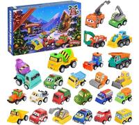Pull Back Advent Calendars 2025 For Boy - 24 Days Toy Countdown Calendar - Small Vehicle Model Set For Christmas