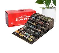 Pull-back car, die-cast pull-back vehicles, 48 pieces, racing car, garage, for children, home, travel, bedroom, classroom, preschool, living room, birthday, holiday, children