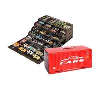 Pull Back Car - Small Learning Vehicles, 48 Piece Metal Truck Toy Set, Educational Vehicle Collection, Hand Powered Toy Set, Pull Back Cars for Kids Boys Home Travel Bedroom