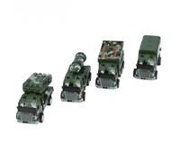 Pull Back Military Vehicle Toy, Durable and Fun Friction Powered Trucks for Kids, Set of 4, Great for Interactive Play