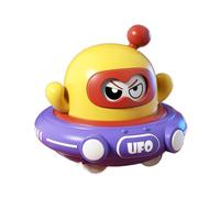 Pull Back Saucer Toy - Cartoon Space Saucer Bouncing Kids Toys | Change Face Educational Games for Kids Boys Toddler Preschool Birthday Yard Bedroom Floor Playground Patio Backyard