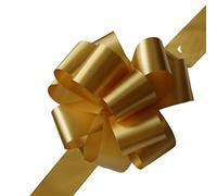 Pull Bows Gold Decorative Ribbon Bows for Gift Wrapping Presents Box 50mm Butterfly Knot Flowers Bouquet Gift Basket Bow Birthday Wedding Valentine Crafts Bows 5 Pieces