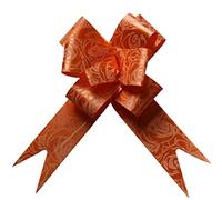 Pull Bows Orange Large Pull Bow Ribbon Flower Printed Gift Wrapping Pull Bows Flower Basket Birthday Wedding Tie Crafts Present Decoration Pull Bow Pack of 30