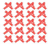 Pull Bows - Red - Pack of 20 Ribbons for Making Butterfly Bows - Great for Present Wrapping and as a Party Decoration