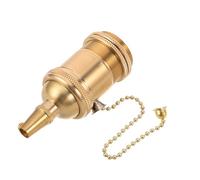 Pull Chain Lamp Socket Replacement E26 E27 Copper Brass Shade Ring | Retro Brass Style with Heat and Tarnish Resistance, Fits Table Lamps and Pendant Fixtures, for Lamp Repairers and Home