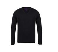 Pull col V Henbury Noir 2XL