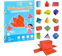 Pull Cord 3D Geometry Learning Book, 3D Geometry Learning Book with Braided Rope Design, Interactive Math Teaching Tool for Geometric Beginners, Teaching Volume and Surface Area Formulas