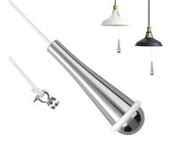 Pull Cord Light Switch for Bathroom, Ceiling Light & Blind - Chrome Light Pull Handle with 150CM Pull String Extension, Light Pull Cord Switch for Bathroom Shower Toilet Ceiling Fans Blind