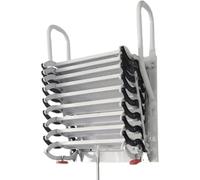 Pull-down Attic Stair Wall Mount Folding Loft Stairs Non-slip Steps Manual Loft Stairs Telescoping Attic Ladder Practical(3.1-3.5m)