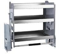 Pull Down Cabinet Organizer, 3-Tier Pull Down Shelf, Wall Mounted for Kitchen Storage of Spices, Bottles, and Tools