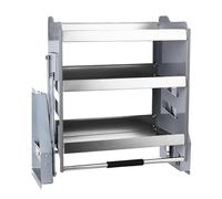 Pull Down Cabinet Organizer, Retractable Kitchen Storage Shelf, Space-Saving Design for Kitchen, Bar and Cafe Cabinets, Load Bearing 20kg, Easy to Install
