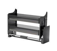 Pull Down Cabinet Shelf Aluminum Storage Rack for Kitchen & Bedroom 30kg Capacity Wall-Mounted nizer for Seasoning Bottles & Essentials Black-700