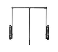 Pull Down Closet Rod,66 Lbs Load Capacity Single Cushion Closet Lift,Pull Down Rods Hanger with Easy-grab Pull Ring,for Hanging Clothes(Black,850-1200mm)