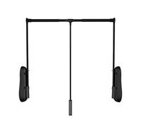 Pull Down Closet Rod,Adjustable Pull Down Closet Rod With Easy-Grab Ring - Multi-Position Hanger For Bedrooms, Closets, Laundry Rooms - Black, Size 510-650 - Space-Saving Solution,Black8501150