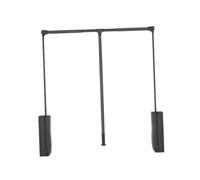 Pull Down Closet Rod,Cushioned Retractable Wardrobe Rail,Aluminum Alloy Closet Accessory,for Store Wardrobes,Load 15KG(Color 1,Width 900-1220mm)
