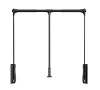 Pull Down Closet Rod,Damping Buffer Wardrobe Lifting Clothes Rail,Adjustable Crossbar Width,Side Mounted for Most Wardrobes(Color 3,930-1250mm)