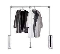 Pull Down Closet Rod,Double Cushioning Lifting Wardrobe Rod,Damping Clothes Rail,Adjustable Extender for Hanging Clothes(Side Mounted)(Color 1,550-700mm)