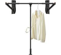 Pull Down Closet Rod, Heavy Duty Stainless Steel, Capacity 27.5 lbs, Adjustable 20-47 Inch, Retractable Lift Rail for Wardrobe Clothes Hanging